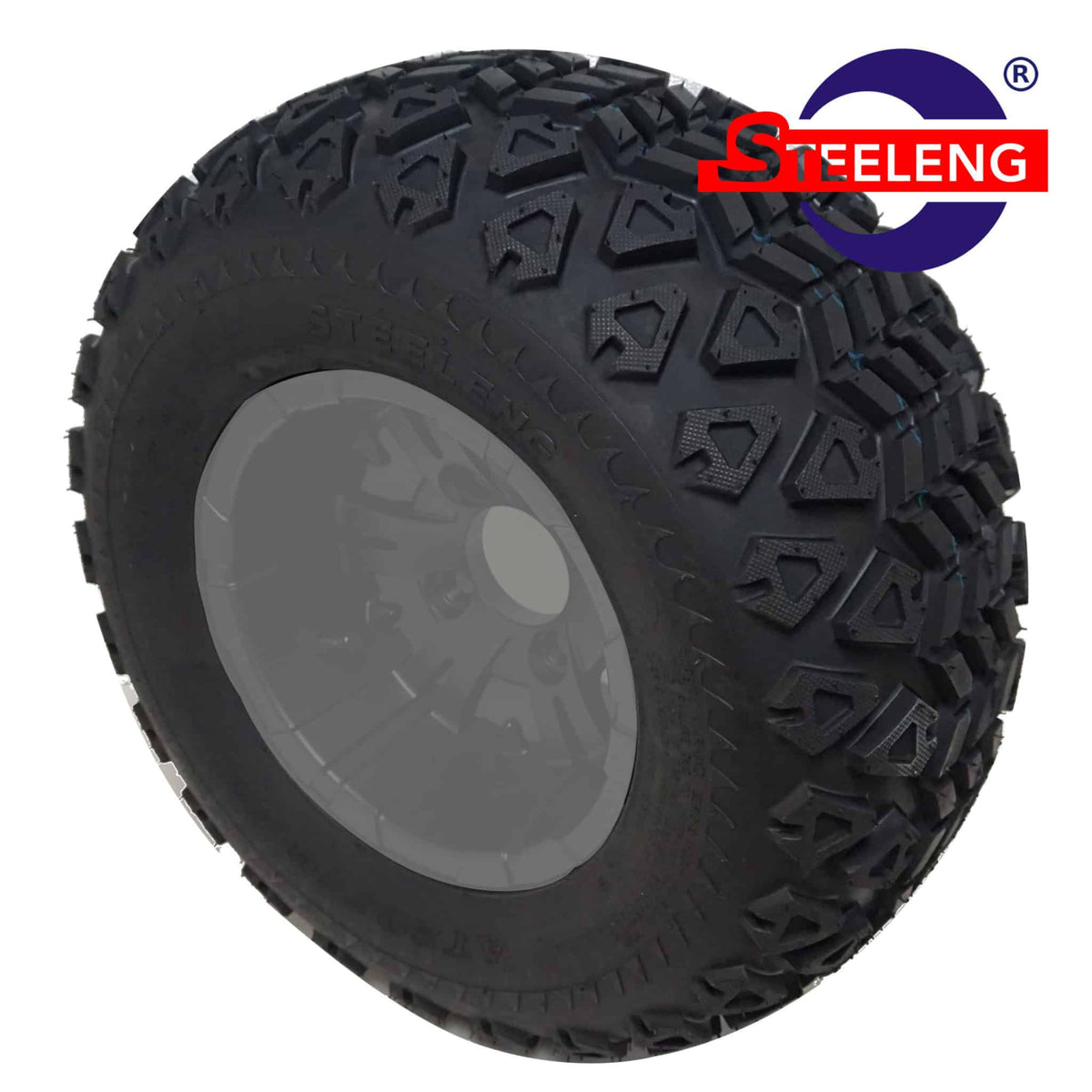 STEELENG 20″×10″-10″ all-terrain golf cart tire, side angle