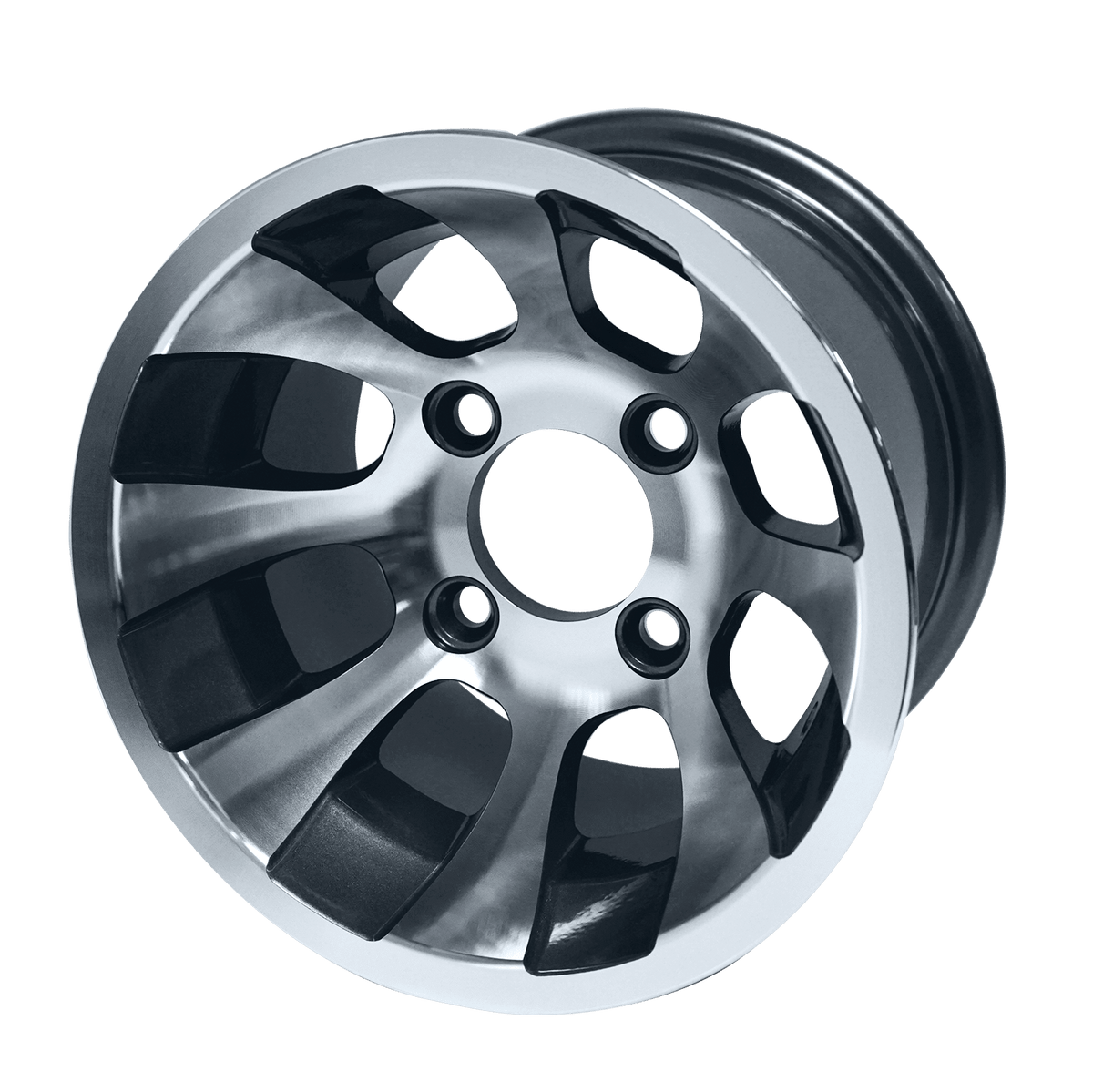 STEELENG 10″ Revolver Machined/Gunmetal Wheel + 22x11-10 Gecko Street Tire Combo — matching WH1010 wheel-only product photo