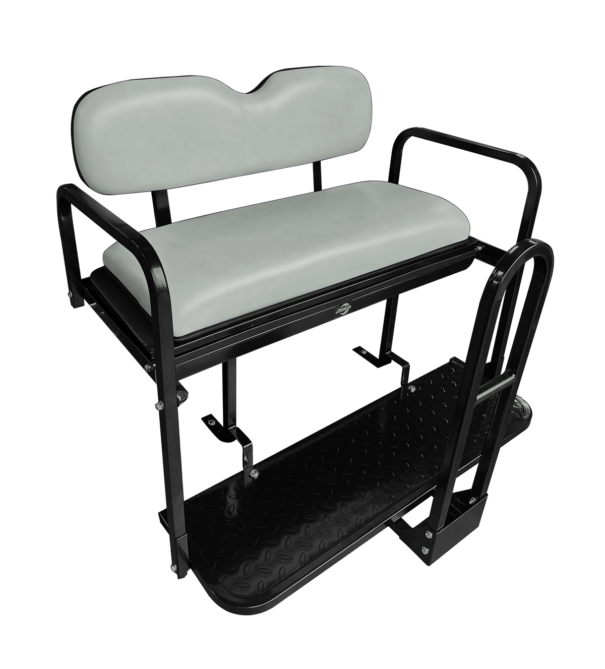 STEELENG NOMAD Rear Flip Seat, Yamaha Drive 2 with Dove Gray Cushion Set — alternate view, part BNDL-SFYM10-SC0028