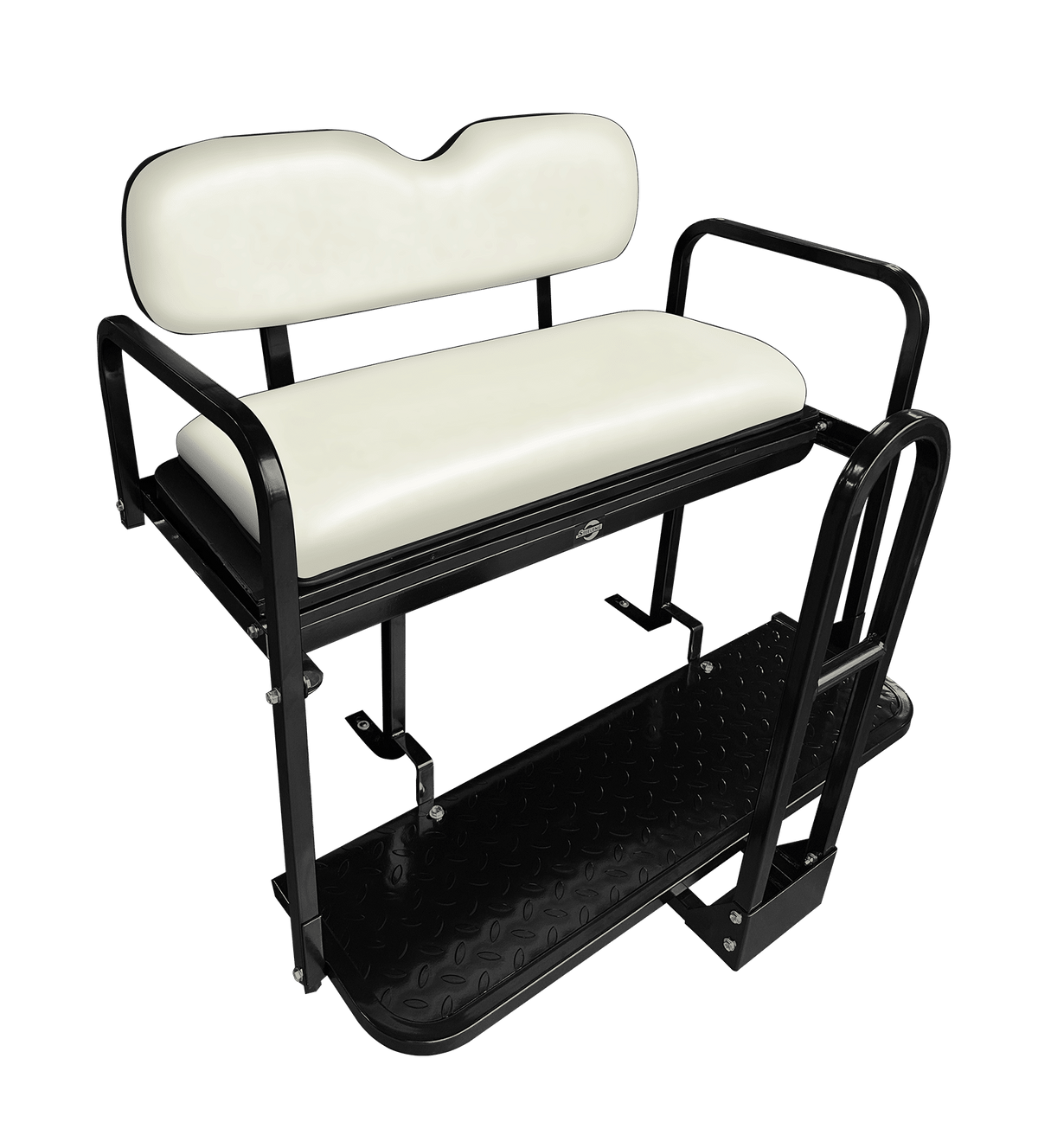 STEELENG NOMAD Rear Flip Seat, Yamaha G29 (Drive) with Pure White Cushion Set — alternate view, part BNDL-SFYM09-SC0026