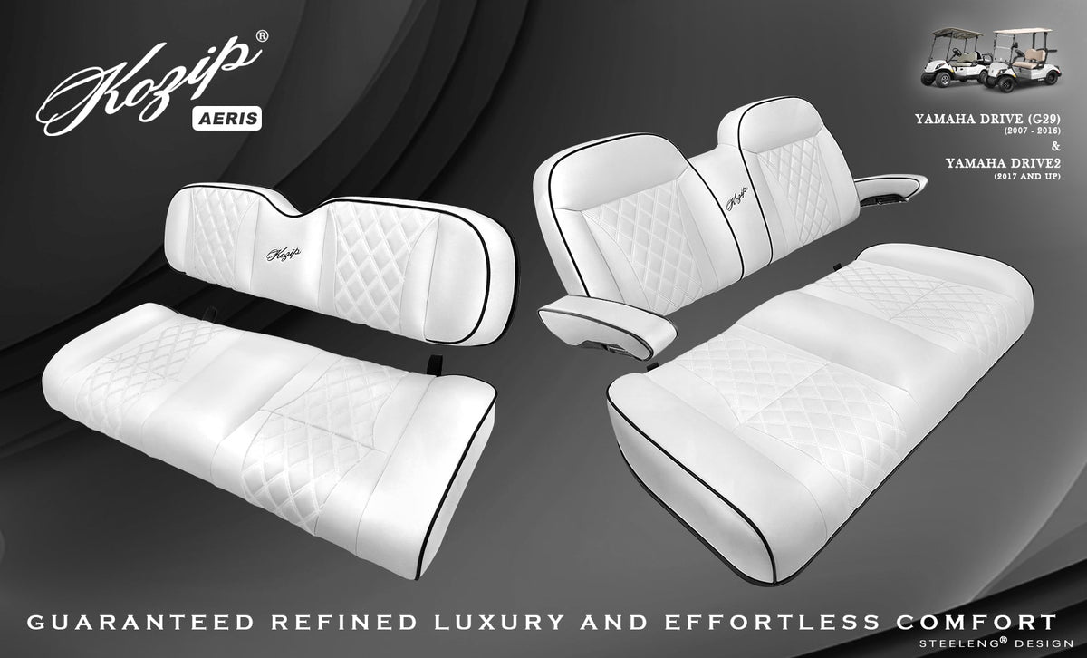STEELENG Kozip (AERIS) Yamaha Drive Front and Rear Seat Cushion Set with — alternate view, part BNDL-SCYM08-SFYM09-SC0033