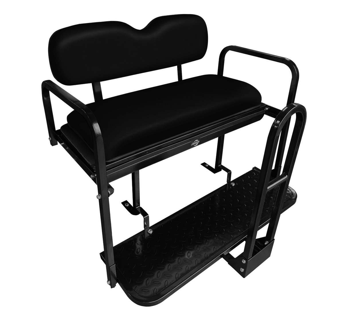 STEELENG NOMAD Rear Flip Seat, Yamaha Drive 2 with Black Cushion Set — alternate view, part BNDL-SFYM10-SC0022