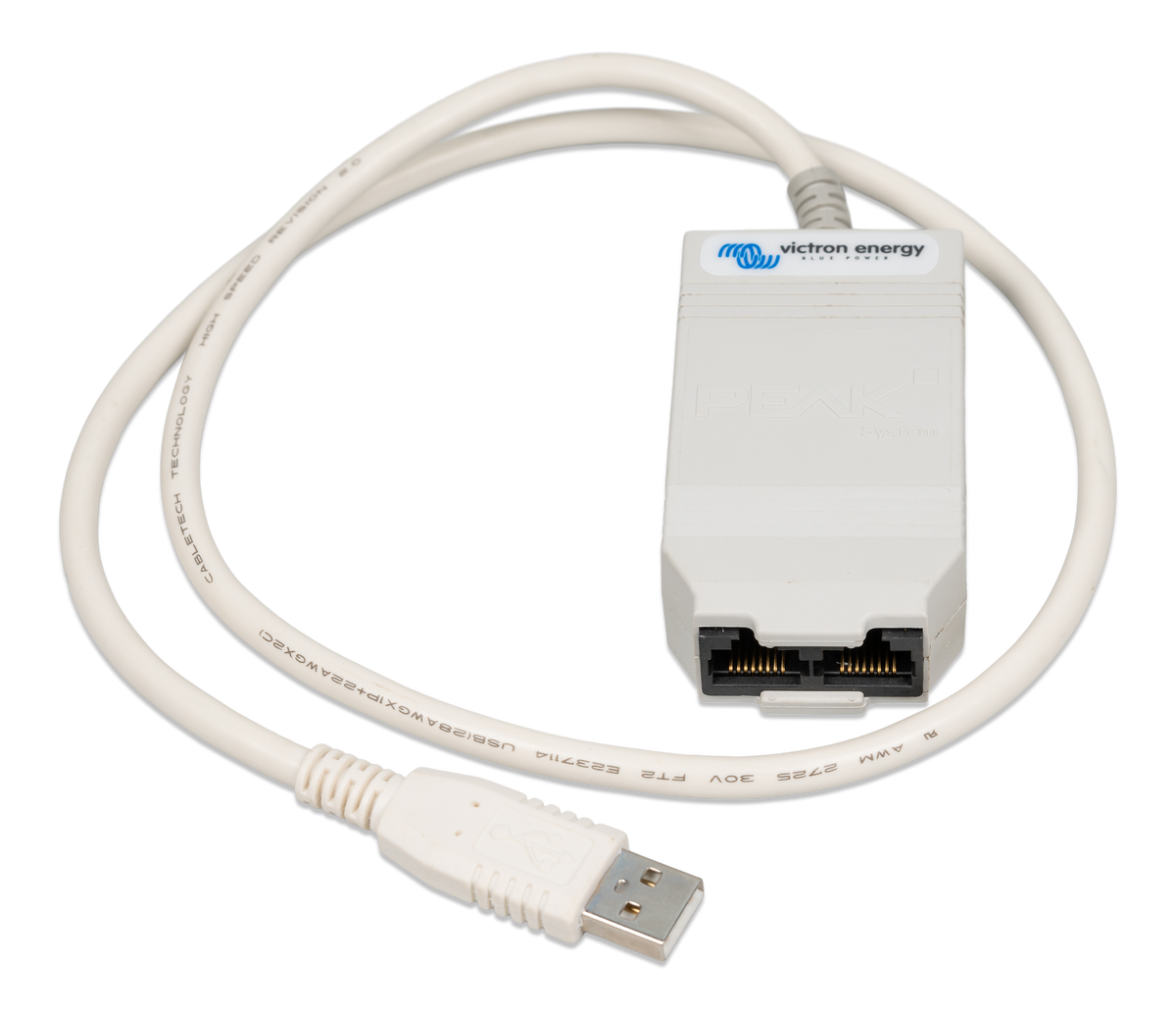 Victron (VE.Bus to RS232) CANUSB interface — Victron OEM alternate angle (SKU ASS030532010)