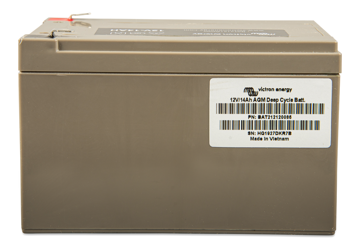Victron 12V/14Ah AGM Deep Cycle Batt. — Victron OEM alternate angle (SKU BAT212120086)