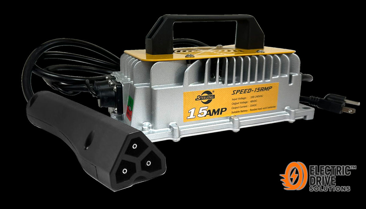 STEELENG 48V Charger EZGO TXT and RXV 15AMP — Electric Drive Solutions