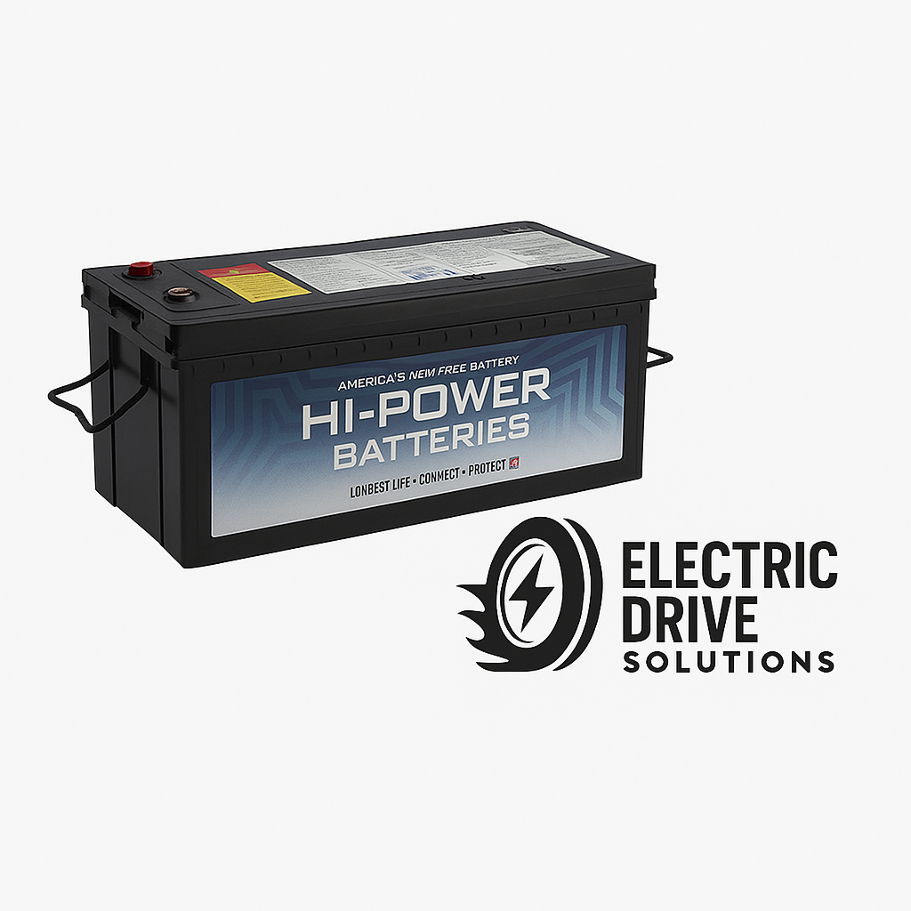 HI-Power Lithium Battery typically used for electric boat motors, golf carts, and more. Perfect for Club Car, EZGO, Yamaha, and Elco Motors EP-9.9, EP-14, EP-20, EP-30, or EP-50 electric outboards and trolling motor batteries.