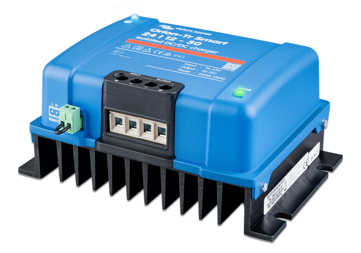 Victron Orion-Tr Smart 24/12-30A Isolated DC-DC charger — Victron OEM alternate angle (SKU ORI241236120)