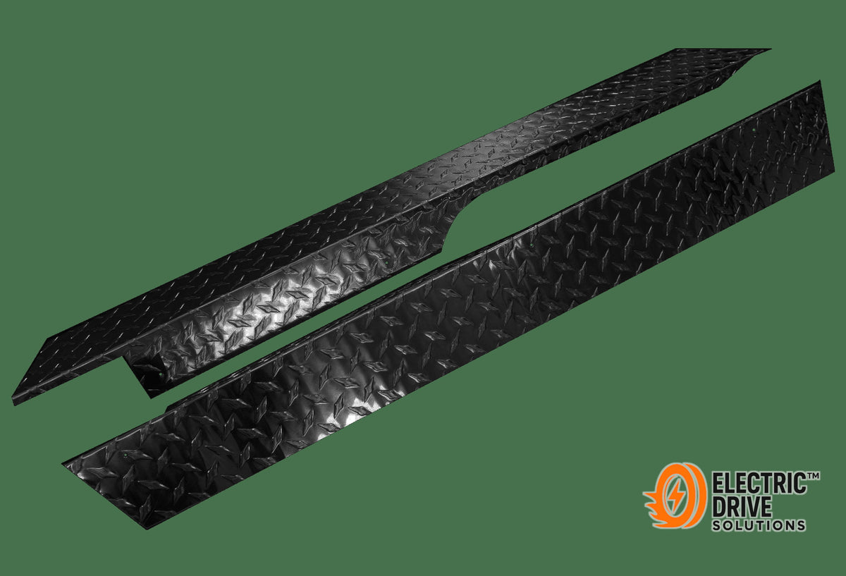 STEELENG Rocker Panels Black Powder Coated Aluminum Diamond Plate for Club Car Precedent — Electric Drive Solutions