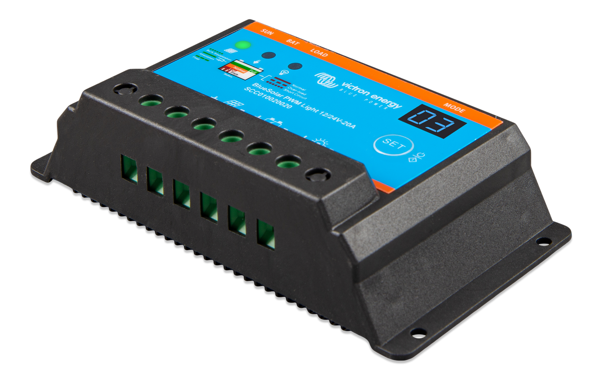 Victron MPPT RS 450/100-Tr BlueSolar PWM-Light 12/24V-20A — Victron OEM alternate angle (SKU SCC010020020)