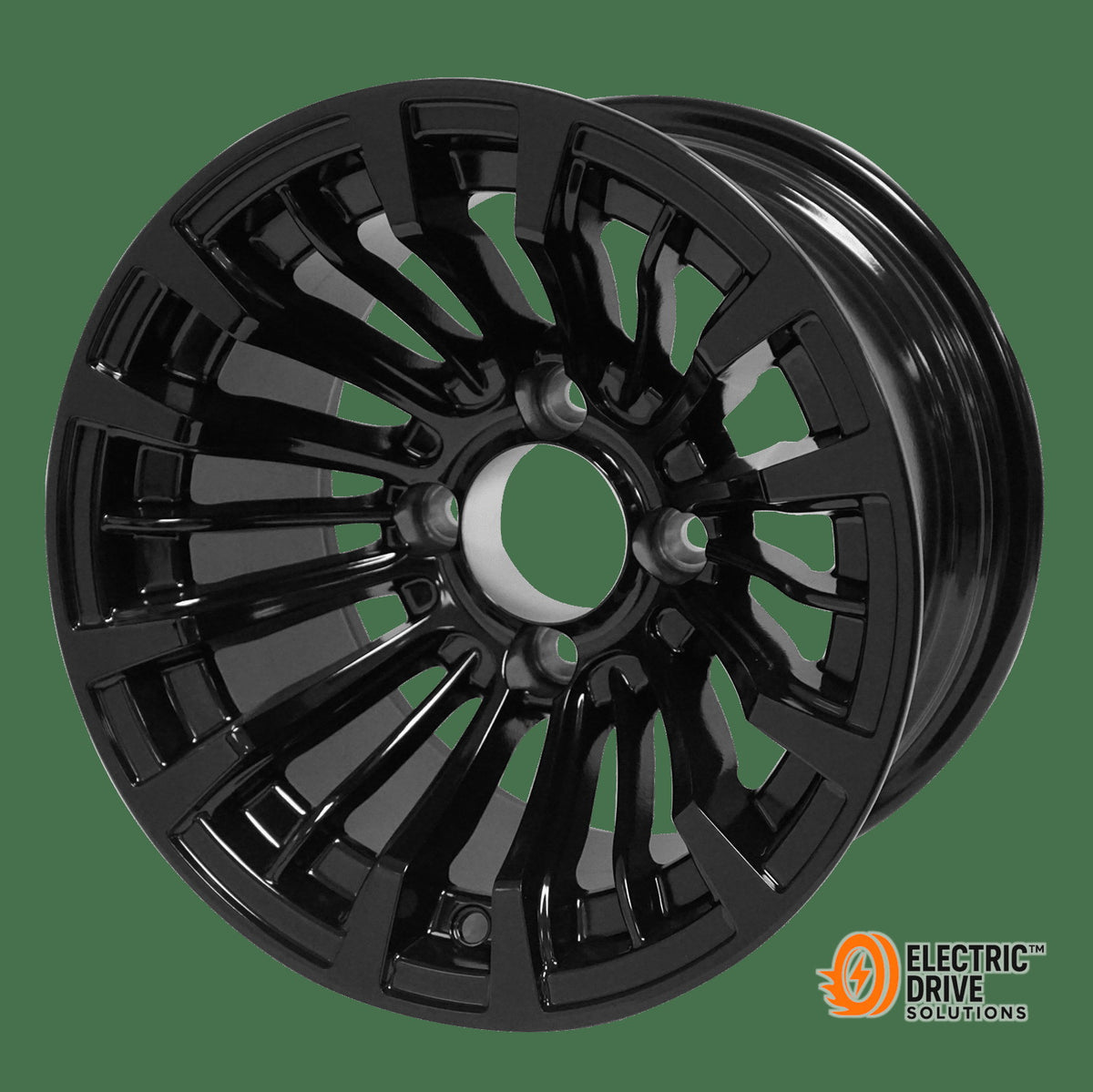 STEELENG 12-inch Matador Glossy Black, Mounted Set of 4 — Electric Drive Solutions