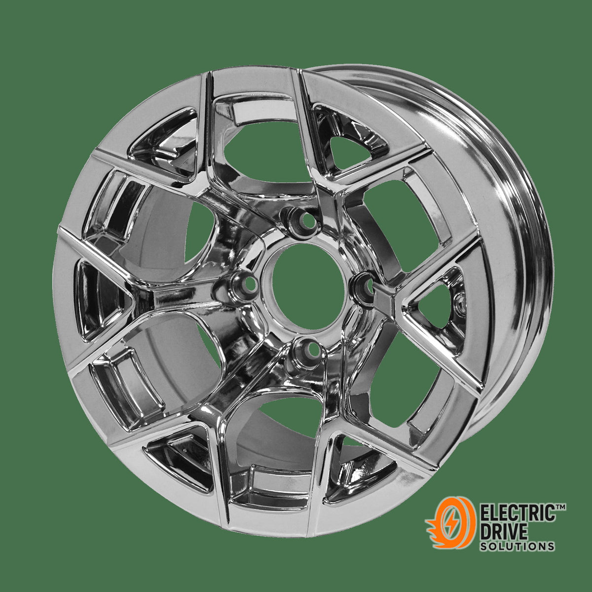 STEELENG 12-inch Rally Chrome, Mounted Set of 4 — Electric Drive Solutions