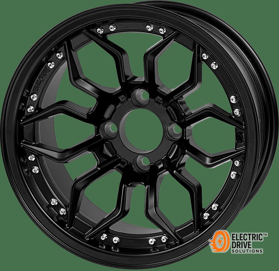 STEELENG 14-inch Scorpion Matte Black, Mounted Set of 4 — Electric Drive Solutions