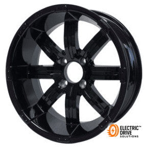 STEELENG 15-inch Tempest Wheel, Glossy Black, Mounted Set of 4 — Electric Drive Solutions