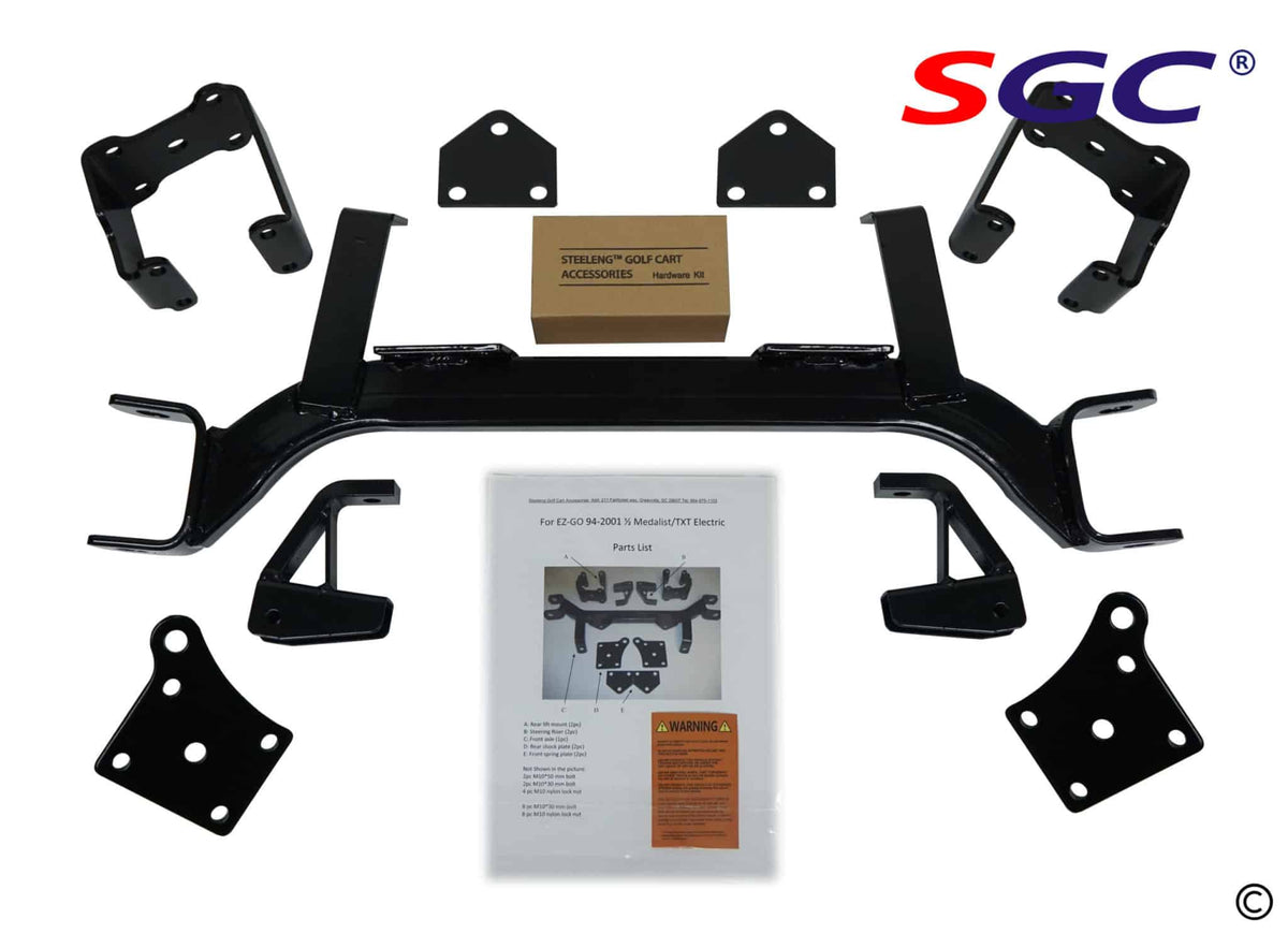 STEELENG Lift Kit, 6-inch Drop Axle kit for EZGO TXT (1994-2001.5) Electric — alternate view, part LKTX08
