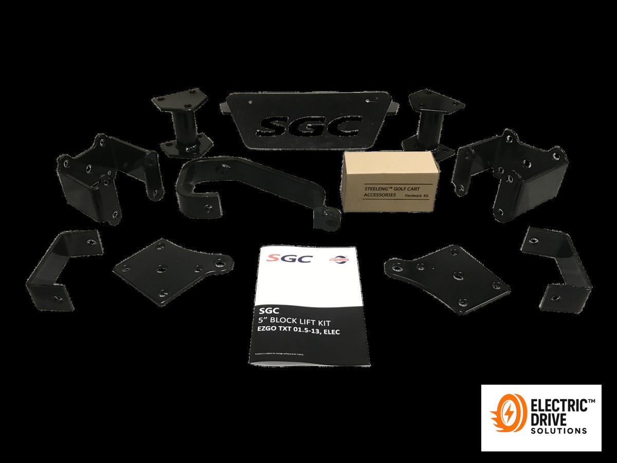 Lift Kit - 5" Block for EZGO TXT/PDS 2001.5-2013 Electric LKTX04 โ Electric Drive Solutions