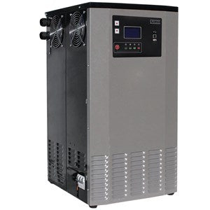 High power battery charger for fast charging lithium, lead acid, or agm warehouse carts, aerial lifts, stackers, forklifts, and on road DC fast charging.