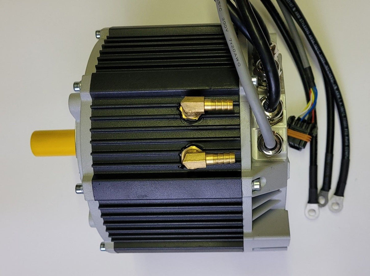 Motenergy ME1803 PMSM water-cooled electric motor — front view