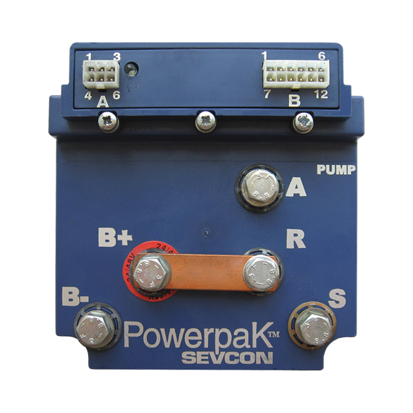 Sevcon 632P44536 24/48V PowerPak pump controller for industrial lift trucks and construction equipment; control unit for hydraulic pump motor applications