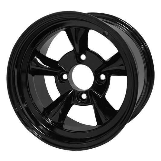 STEELENG 12″ God Father Glossy Black Wheel – Aluminum Alloy — single wheel product photo (SKU WH1206)