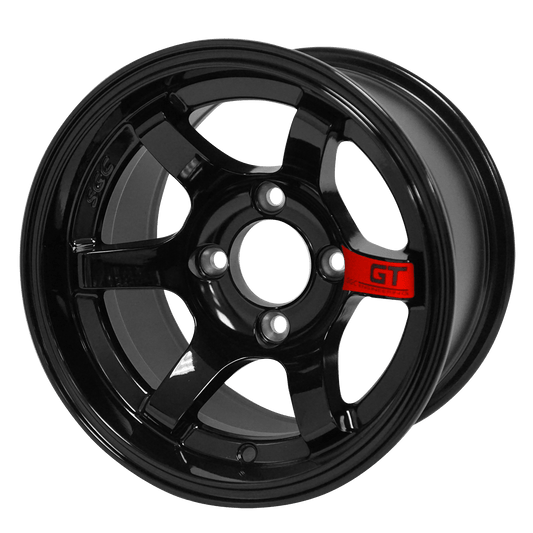 STEELENG 12″ GT Glossy Black Wheel - Aluminum Alloy — single wheel product photo (SKU WH1210)