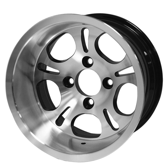 STEELENG 12″ Lightside Machined/Black Wheel - Aluminum Alloy — single wheel product photo (SKU WH1213)