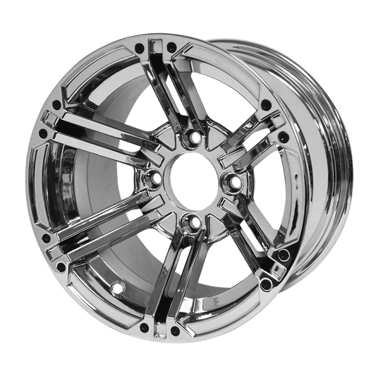 STEELENG 12″ Terminator Chrome Wheel - Aluminum Alloy — single wheel product photo (SKU WH1237)