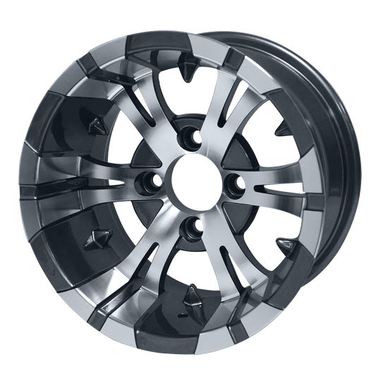 STEELENG 12″ Vampire Machined/Gunmetal Wheel - Aluminum Alloy — single wheel product photo (SKU WH1244)
