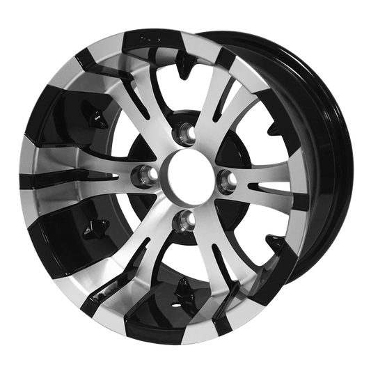 STEELENG 12″ Vampire Machined/Black Wheel - Aluminum Alloy — single wheel product photo (SKU WH1245)
