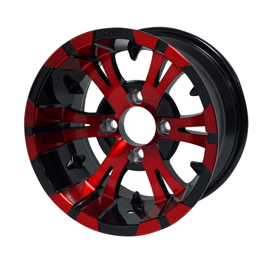 STEELENG 12″ Vampire Red/Black Wheel - Aluminum Alloy — single wheel product photo (SKU WH1248)