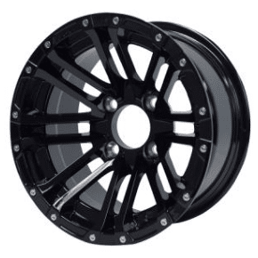 STEELENG 12″ Lancer Glossy Black Wheel - Aluminum Alloy — single wheel product photo (SKU WH1255)