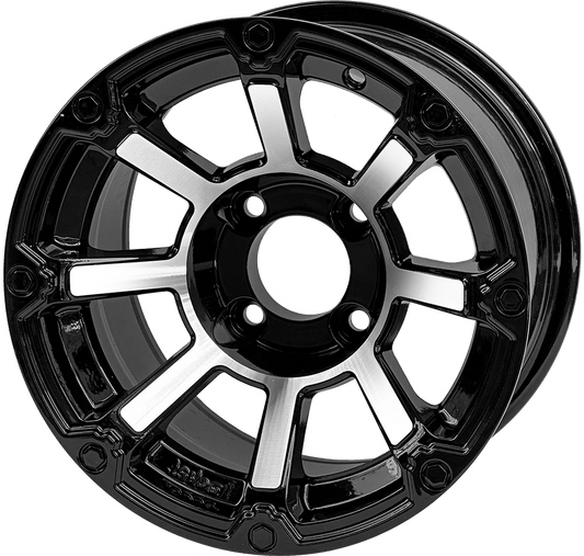 STEELENG 12″ Cyclops Machined/Black Wheel - Aluminum Alloy — single wheel product photo (SKU WH1260)