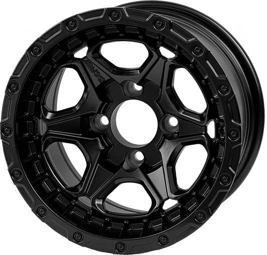 STEELENG 12″ Grizzly Matte Black Wheel - Aluminum Alloy — single wheel product photo (SKU WH1265)