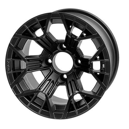 STEELENG 12″ Mantis Matte Black Wheel - Aluminum Alloy — single wheel product photo (SKU WH1276)