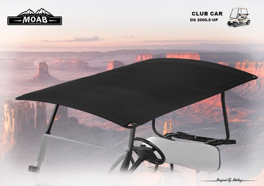 STEELENG MOAB Canvas Roof 86″ for Club Car DS — installed / product view (SKU RFDS01)