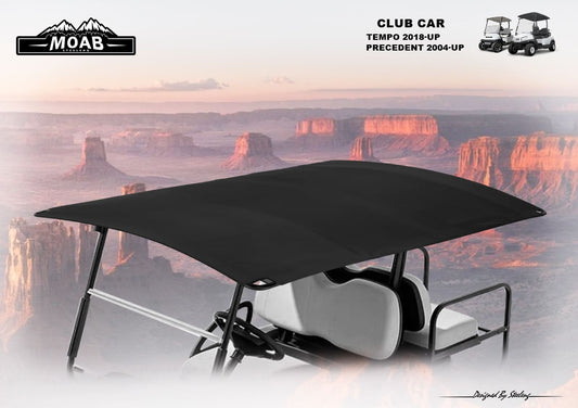 STEELENG MOAB Canvas Roof 86″ for Club Car Precedent / Tempo — installed / product view (SKU RFPR01)