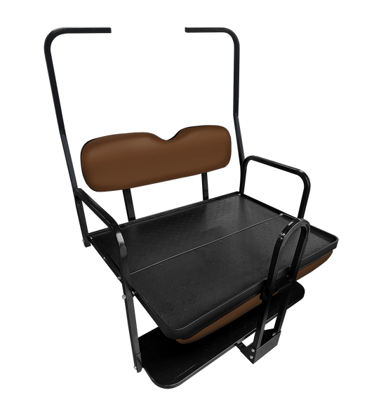 STEELENG NOMAD Rear Flip Seat Frame — Club Car DS (Old Style Roof Supports) — product view (SKU SFDS08)
