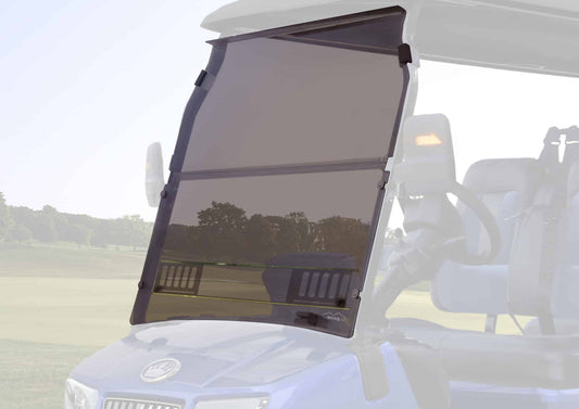 STEELENG MOAB Windshield Tinted Foldable for Evolution D5 — installed / fitment view (SKU WSEV10)