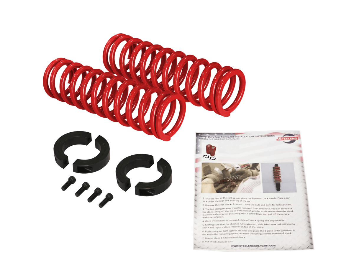 STEELENG Heavy Duty Rear Coil Springs for YAMAHA G14/ G16/ G19/ G22/ G29 (Drive) Golf Carts, part HCYM01