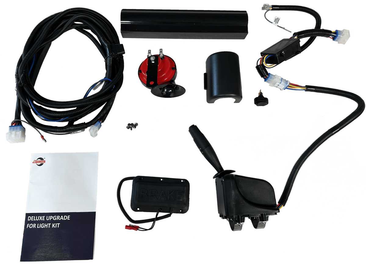 STEELENG Deluxe Light Kit for all Carts except Club Car Precedent (Brake, Horn, Turn signal and Harness) — alternate angle / detail (SKU LIDX02)