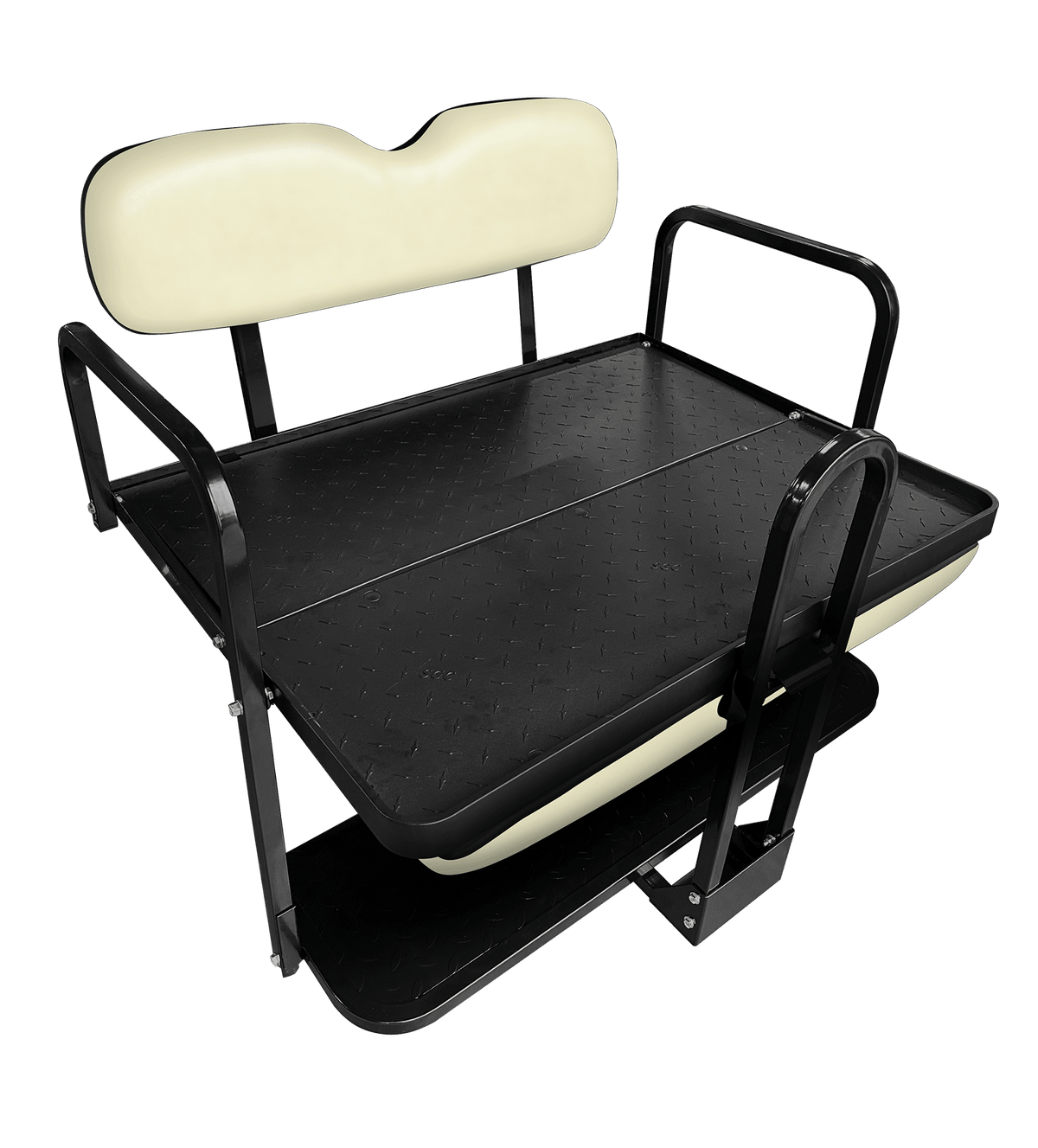 STEELENG NOMAD Rear Flip Seat, Yamaha Drive 2 with Ivory Cushion Set, part BNDL-SFYM10-SC0025