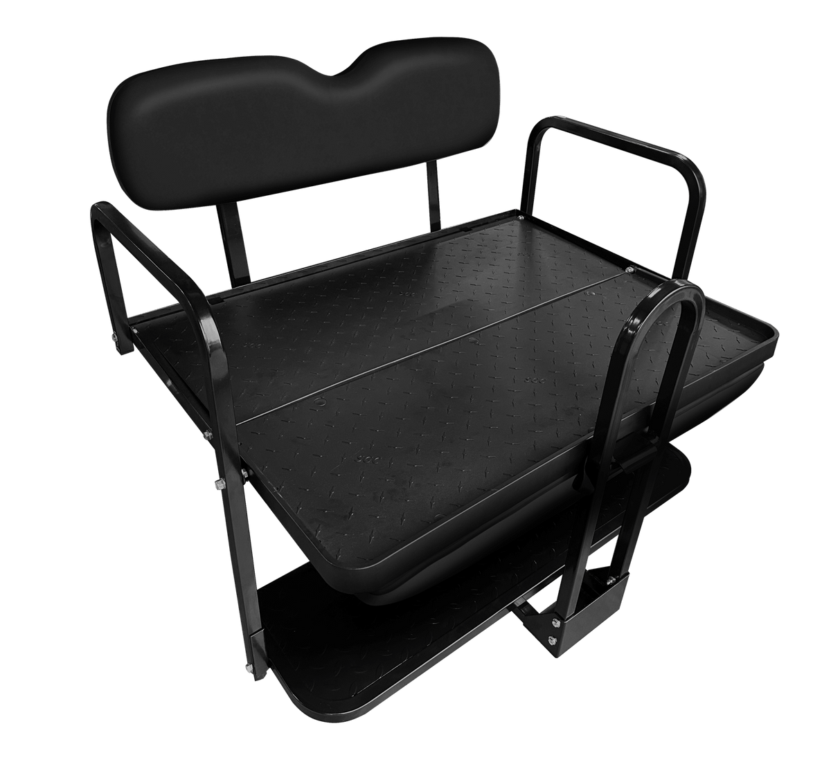 STEELENG NOMAD Rear Flip Seat, Yamaha Drive 2 with Black Cushion Set, part BNDL-SFYM10-SC0022