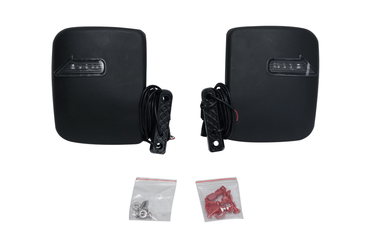STEELENG Universal Side Mirrors with LED Turn Signals (pair), part MR0002