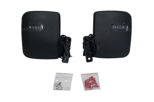 STEELENG Universal Side Mirrors with LED Turn Signals (pair), part MR0002