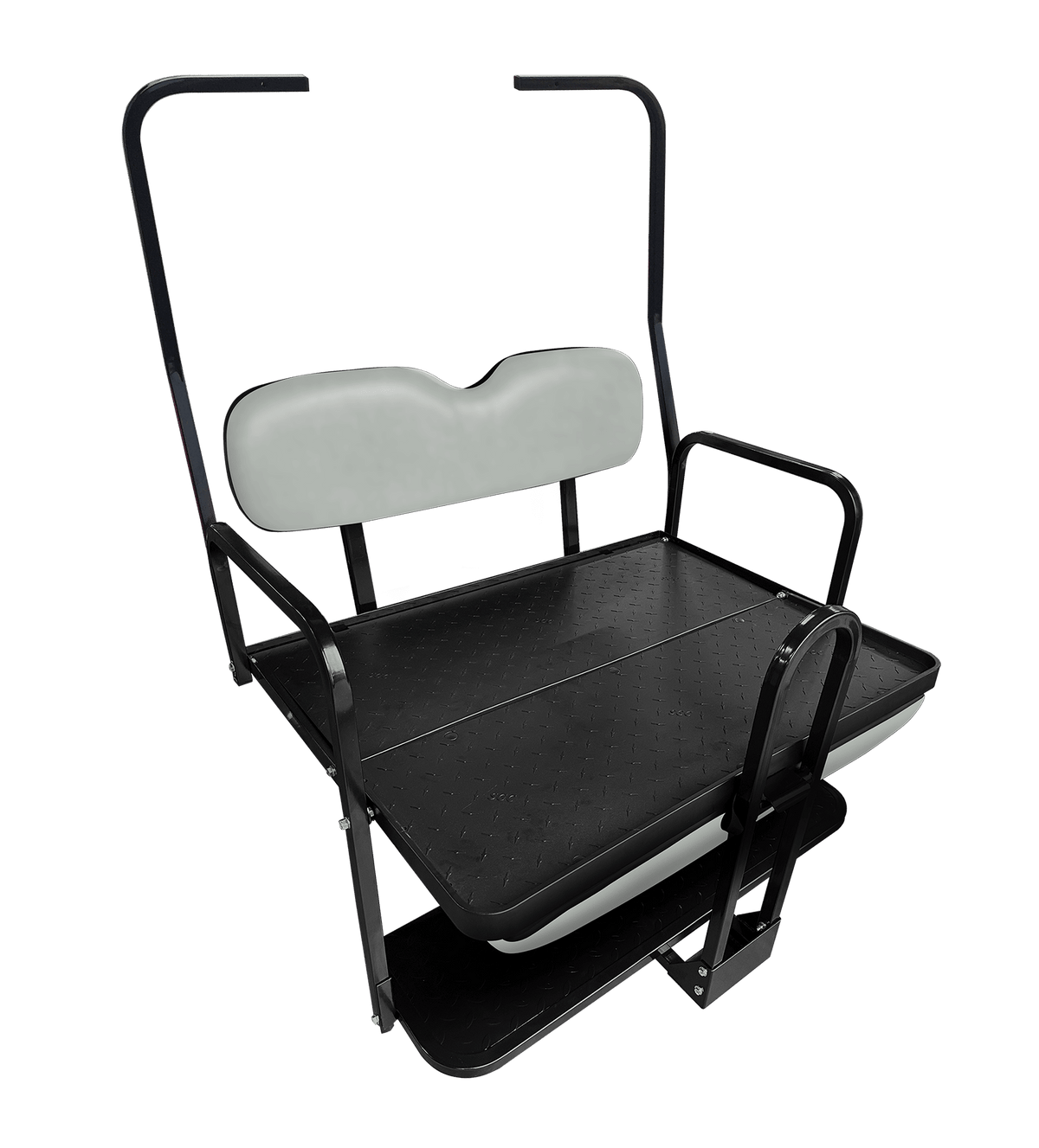 STEELENG NOMAD Rear Flip Seat, Club Car DS (1982-2000.5) with Dove Gray Cushion Set, part BNDL-SFDS08-SC0028
