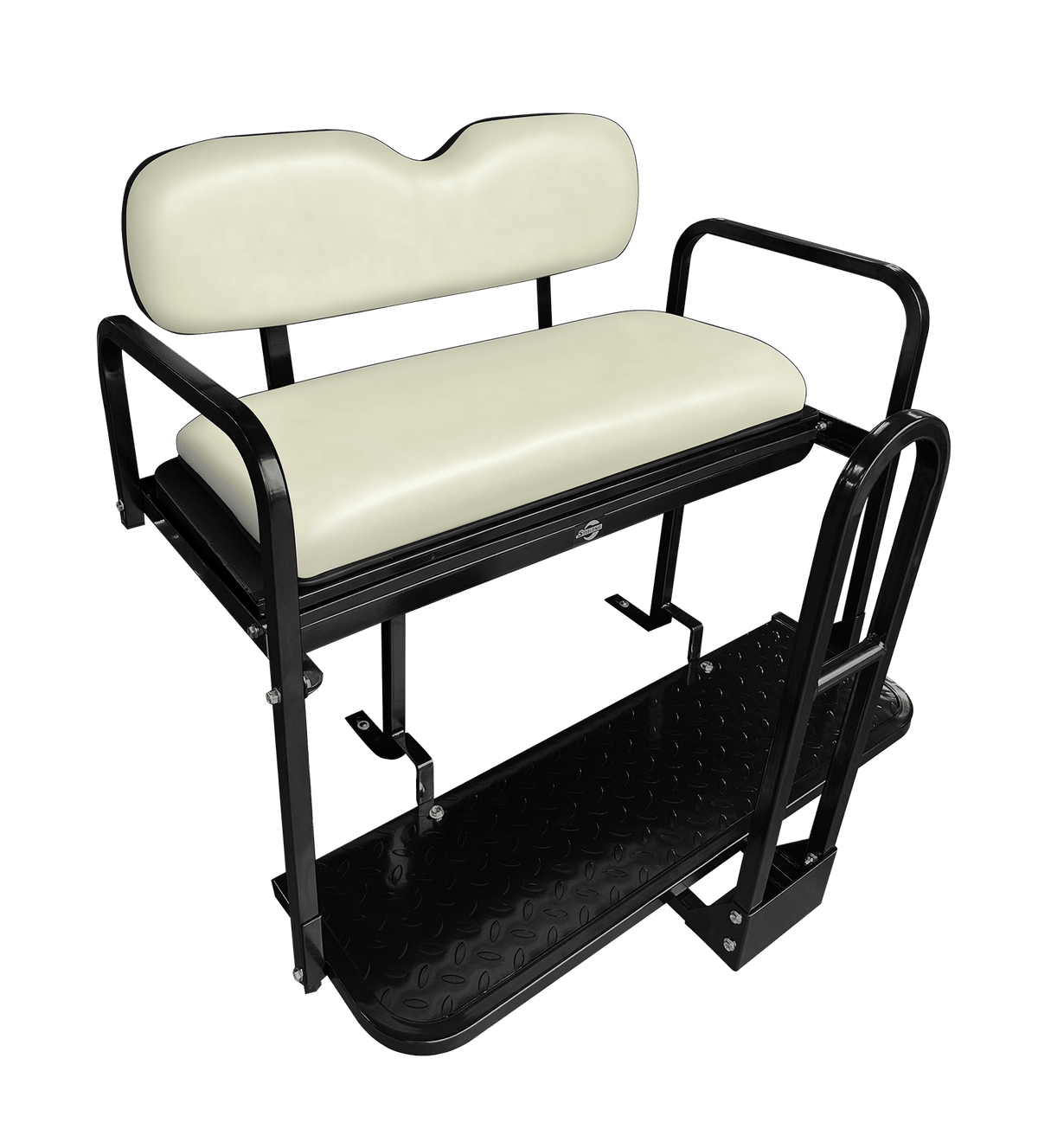 STEELENG NOMAD Rear Flip Seat, Yamaha G29 (Drive) with White Cushion Set — alternate view, part BNDL-SFYM09-SC0023