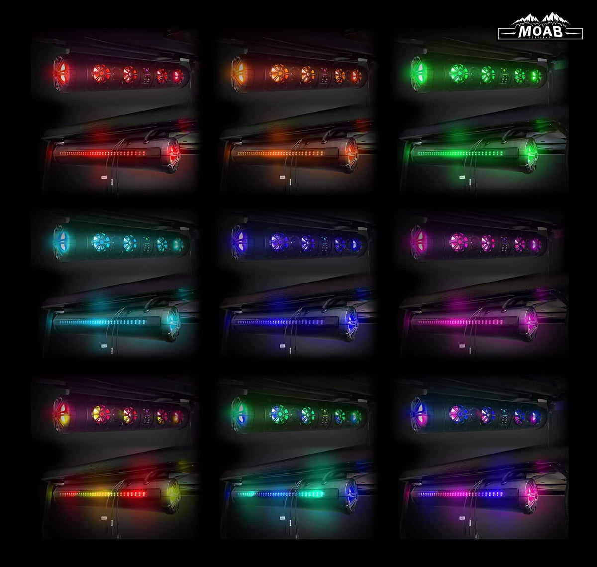 STEELENG MOAB DX800 Bluetooth LED Soundbar for Club Car DS (2001.5-up) — alternate view, part RADS01