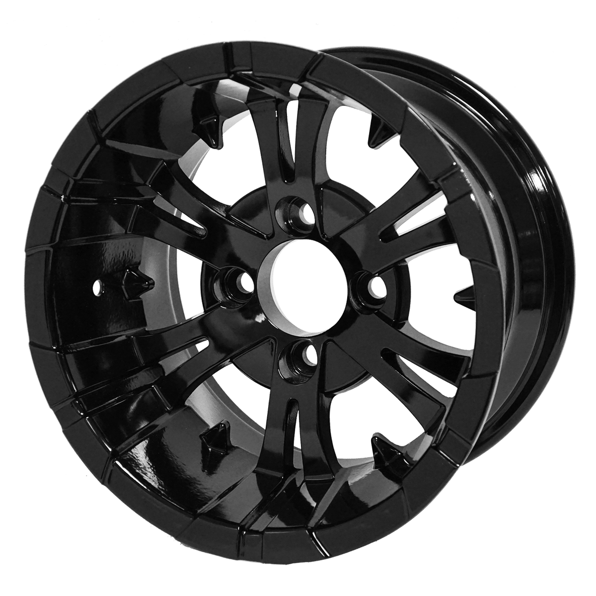 STEELENG 12-inch Vampire Glossy Black, Mounted Set of 4, part WH1242
