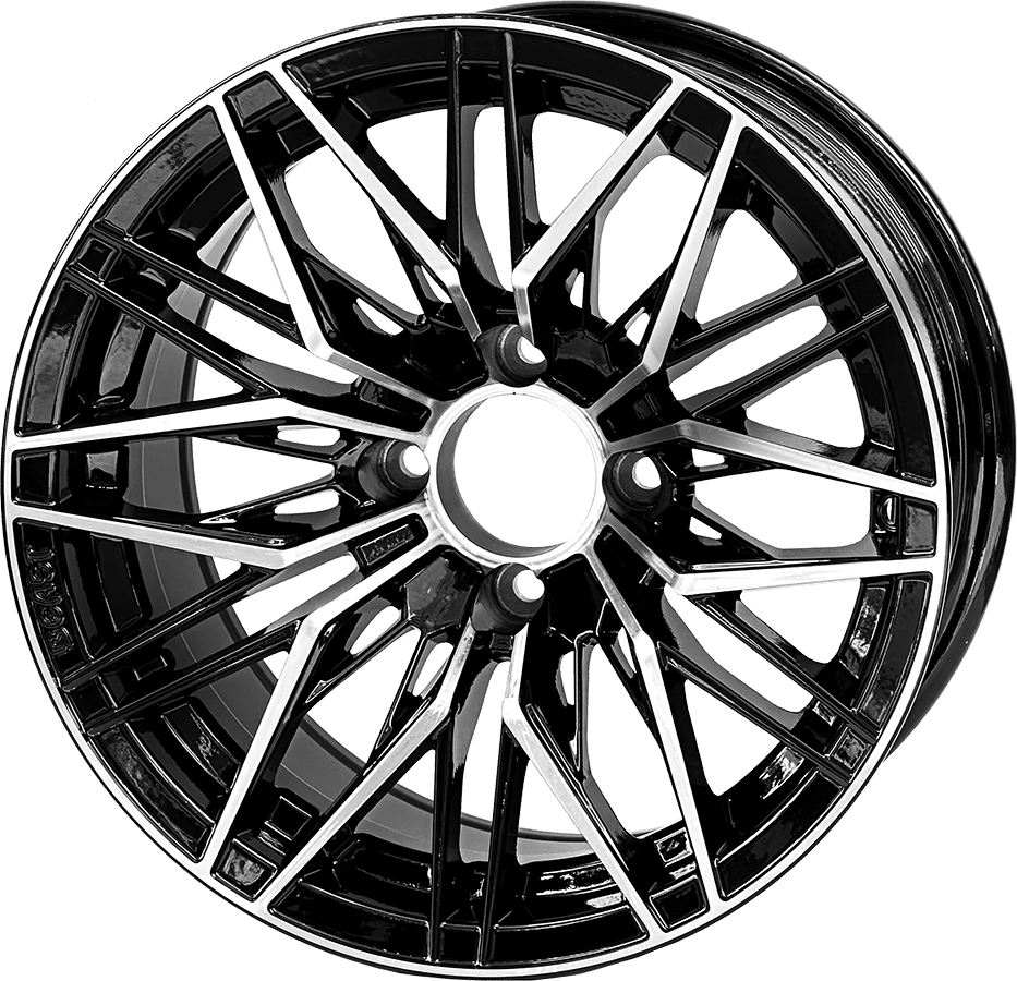 STEELENG BEAST 14-inch Hornet Machined Black, Mounted Set of 4, part WH1435