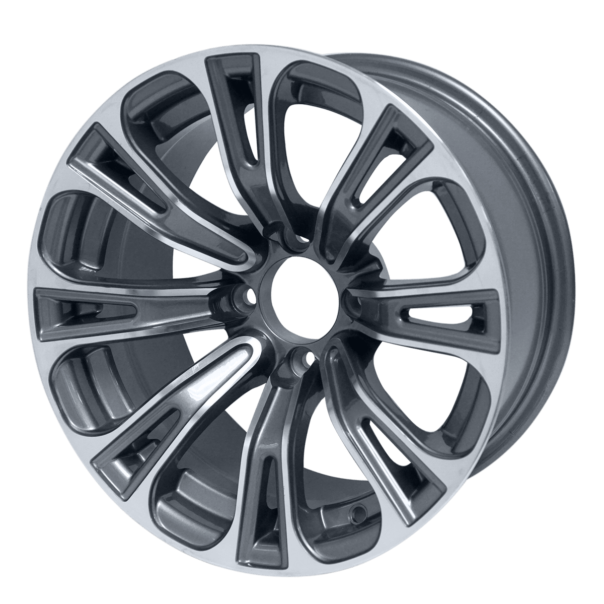 STEELENG 14-inch Vector Machined/Gunmetal, Mounted Set of 4, part WH1417