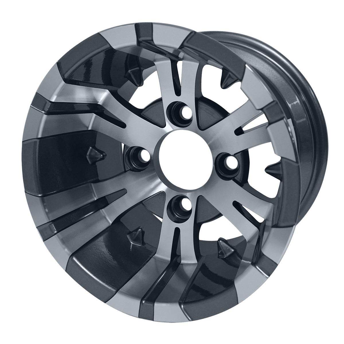 STEELENG 10-inch Vampire Machined/Gunmetal, Mounted Set of 4, part WH1021